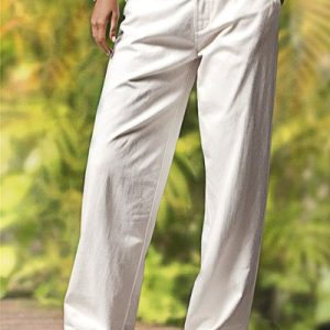 Casual Loose Plain Cargo Pants, Pants, color:White|size:XXL, JustFashionNow