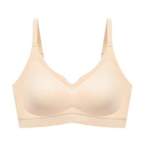 Text Letters Sports Bra & Bralette, Crop Bras, color:Nude|size:XXL, JustFashionNow
