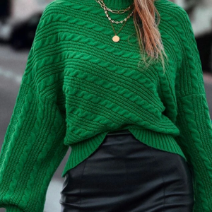 Urban Crew Neck Sweater, Sweaters, color:Green|size:XXL, JustFashionNow