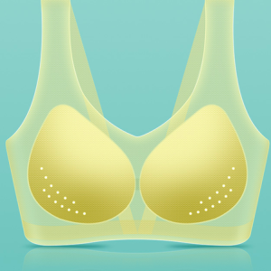 V Neck Plain Casual Sports Bra, Bra & Bra Sets, color:Green|size:XXL, JustFashionNow