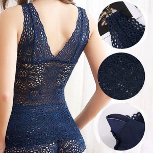 Lace Sexy Lace Bra & Panty Set, Bra & Bra Sets, color:Purplish blue|size:XXL, JustFashionNow