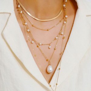 JFN  Resort Style Beach Pearl Multilayer Necklace, Necklaces, color:As Picture|size:One-size, JustFashionNow