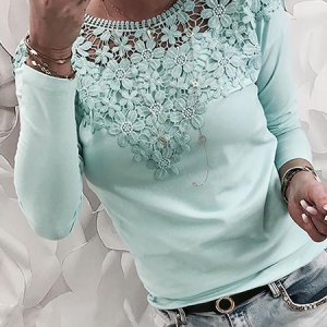 Sexy Long Sleeve Long Sleeve T-shirt, T-shirts, color:Blue|size:XXL, Noracora