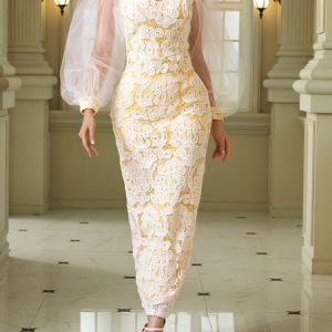 Plain Elegant Party Dress, Maxi Dresses, color:Yellow|size:XXL, Stylewe