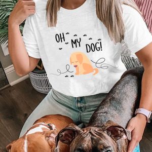Lilicloth X Funnpaw X Jessanjony Oh My Dog! Women's T-Shirt, color:White|size:L, Lilicloth.com