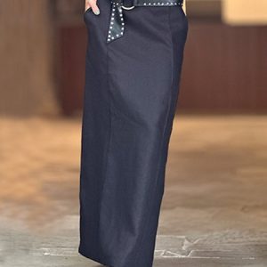 Urban  Simple Regular Fit Plain Skirt, Skirts, color:Black|size:XXL, Stylewe