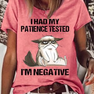 Women's I Had My Patient Test Casual T-shirt, color:Red|size:3XL, Lilicloth.com