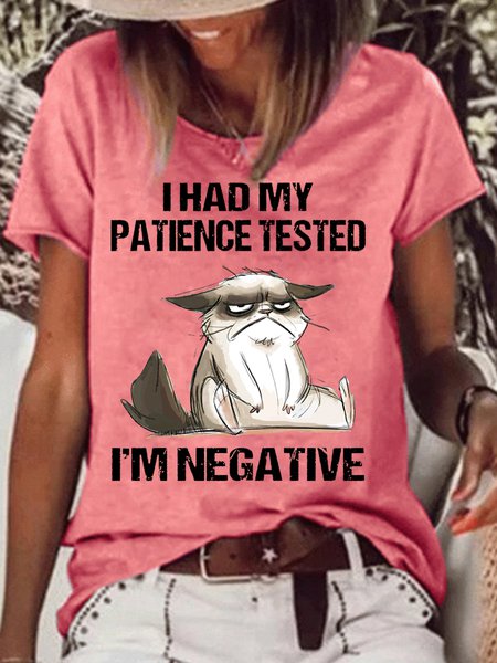 Women's I Had My Patient Test Casual T-shirt, color:Red|size:3XL, Lilicloth.com