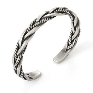 Retro Personality Twist Open Bracelet, Men's Accessories, color:As Picture|size:One-size, JustFashionNow