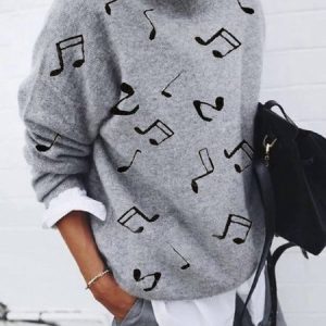 Cashmere Crew Neck Sweater, Sweaters, color:Gray|size:XXL, JustFashionNow