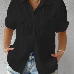 Plus Size Elegant Plain Loose Blouse, Blouses & Shirts, Roselinlin - Online Catalog