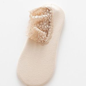 1 pair Stitching Lace Warmth Ankle Socks, Socks, color:Nude|size:One-size, JustFashionNow