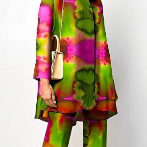 Loose Urban Abstract Shirt Collar Long Sleeve Blouse, Blouses and Shirts, color:As Picture|size:XXL, Stylewe