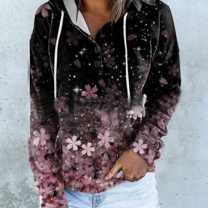 Casual Abstract Regular Fit Crew Neck Sweatshirt, Sweatshirts & Hoodies, color:Black|size:XXL, JustFashionNow