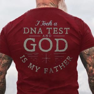 Men's God Father Letters Cotton Crew Neck Casual T-Shirt, color:Red|size:3XL, Lilicloth.com