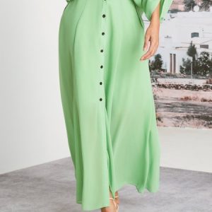 Regular Fit Plain Casual Maxi Skirt, Skirts, color:Green|size:XXL, Stylewe