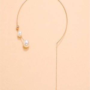 Women's Elegant Pearl Pendant Necklace Choker Wedding Party Jewelry, Necklaces, color:As Picture|size:One-size, JustFashionNow