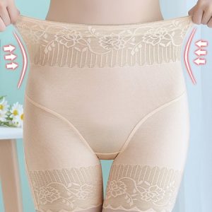 Breathable Comfortable Lightweight High Elasticity Lace  Panty, Panties, color:Nude|size:3XL, JustFashionNow