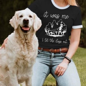 Lilicloth X Funnpaw X Jessanjony It Was Me I Let The Dogs Out Women's T-Shirt, color:Black|size:L, Lilicloth.com