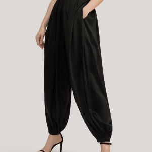 Plain Loose Urban Cargo Pants, Cargo Pants, color:Black|size:XXL, Stylewe