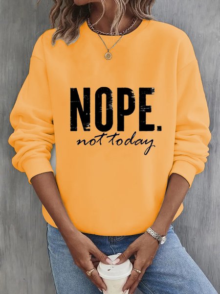 Text Letters Loose Sweatshirt, Sweatshirts & Hoodies, color:Orange|size:3XL, JustFashionNow