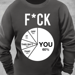 Men F*ck All Casual Sweatshirt, color:Gray|size:3XL, Lilicloth.com