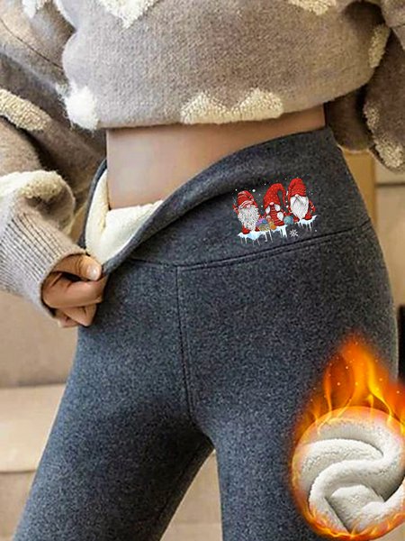 Christmas Santa Claus Santa Claus Casual Leggings, Leggings, color:Gray|size:XXL, JustFashionNow