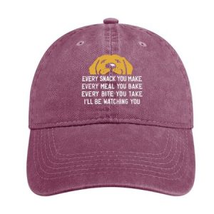 Men's Every Snack You Make I Will Be Watching You Dog Funny Adjustable Denim Hat, Men's Accessories, Lilicloth.com