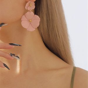 Women's Floral Earrings, Earrings, color:Pink|size:One-size, Stylewe