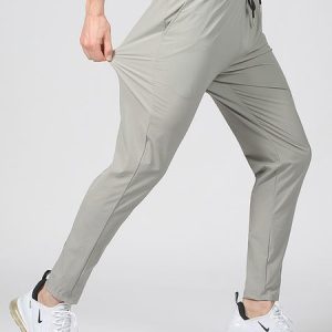 Loose Sports Plain Sweatpants & Joggers, Pants, color:Khaki|size:4XL, JustFashionNow