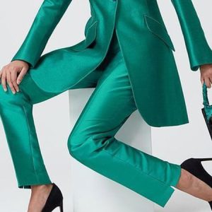 Regular Fit Elegant Fashion Pants, Pants, color:Green|size:XXL, Stylewe