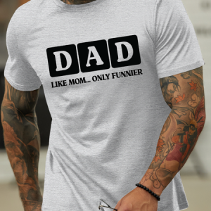 Lilicloth X Hynek Rajtr Dad Like Mom Only Funnier MenвЂ™s Casual Cotton T-Shirt, T-shirts, Lilicloth.com