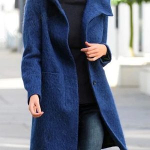 Hoodie Casual Loose Overcoat, Coats, color:Blue|size:XXL, JustFashionNow