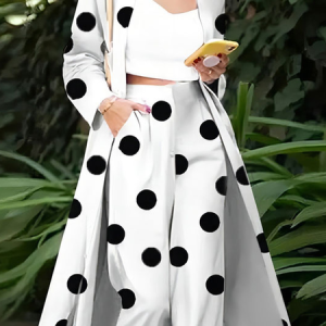 Plus Size Shirt Collar Loose Polka Dots Casual Blouse, Plus Tops, color:White|size:4X, Stylewe