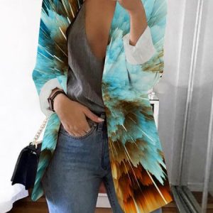 Casual Abstract Shawl Collar Blazer, Blazers, color:Color15|size:4XL, JustFashionNow