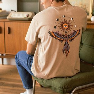 Phoenix Graphic Printed Mens Retro T-shirt, T-Shirts, , COTOSEN, Apparel Online, Cheap Clothes, Buy Now
