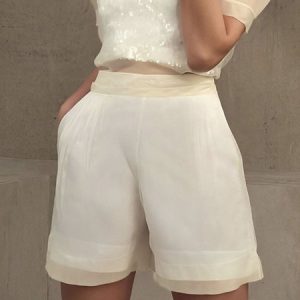 Elegant Plain Regular Fit Shorts, Shorts, color:As Picture|size:XXL, Stylewe