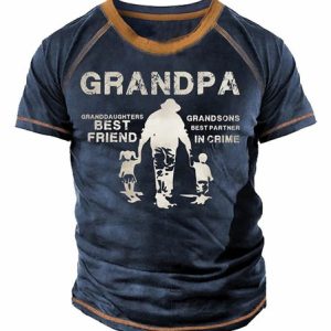 Casual Men's Tee Graphic Funny T Shirts Letter Graphic Prints 3D Print Street Short Sleeve Clothing Vintage, T-Shirts, color:Blue|size:3XL, JustFashionNow