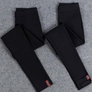 Casual Plain Ankle Pants Pant, Pants, color:Black|size:5XL, Noracora
