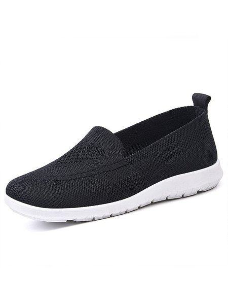 Women's Plain Fly Woven Shoes, Sneakers, Lilicloth.com