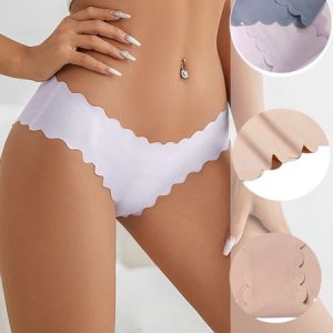 Plain Casual Panty, Lingeries, color:lavender|size:XL, Noracora