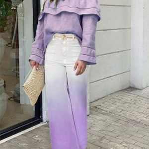 Casual Denim Regular Fit Ombre Jeans, Denim&Jeans, color:Purple|size:XS, catalog Noracora shop