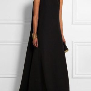 Vintage Plain Plus Size Sleeveless Crew Neck Casual Weaving Dress, JustFashionNow Elegant Dresses, color:Black|size:XS,