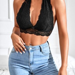 Knitted Lace Women Shapewear, Lingeries, color:Black|size:XL, Noracora
