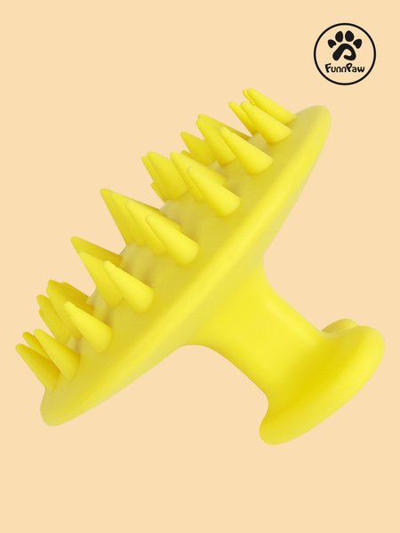 Lilicloth X Funnpaw Pet Silicone Bath Comb, color:Yellow, Lilicloth.com