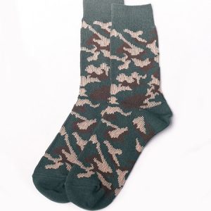 Trendy Retro Camouflage Double Stitch Socks, Men's Shoes, color:Dark Green|size:One-size, JustFashionNow