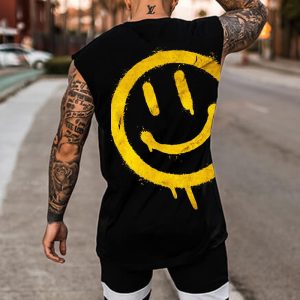 Men's Expression Printed Fitness Vest, Tank Top, , COTOSEN, Apparel Online, Cheap Clothes, Buy Now
