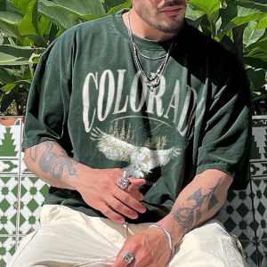 Men's Casual Print Oversized Vintage Short Sleeve T-Shirt, T-Shirts, , COTOSEN, Apparel Online, Cheap Clothes, Buy Now