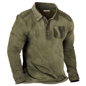 Men's Vintage Pocket Polo Neck Casual T-Shirt, T-Shirts, , COTOSEN, Apparel Online, Cheap Clothes, Buy Now