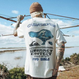 Oversized Unisex Retro Relaxed Print Surf T-Shirt, T-Shirts, , COTOSEN, Apparel Online, Cheap Clothes, Buy Now
